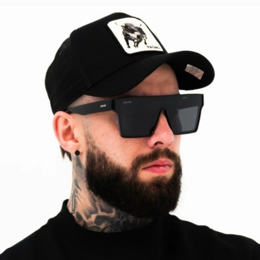 Quay Hindsight Matte Black Square Flat Top Unisex Sunglasses brand‎ new